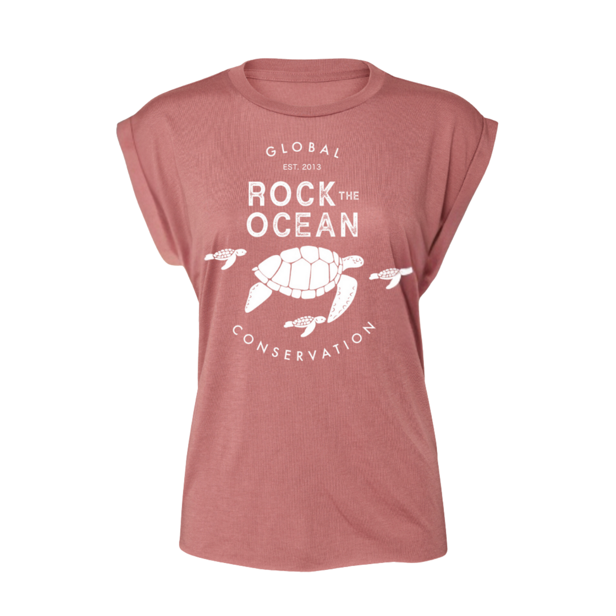Turtle Fam Ladies Mauve T-Shirt
