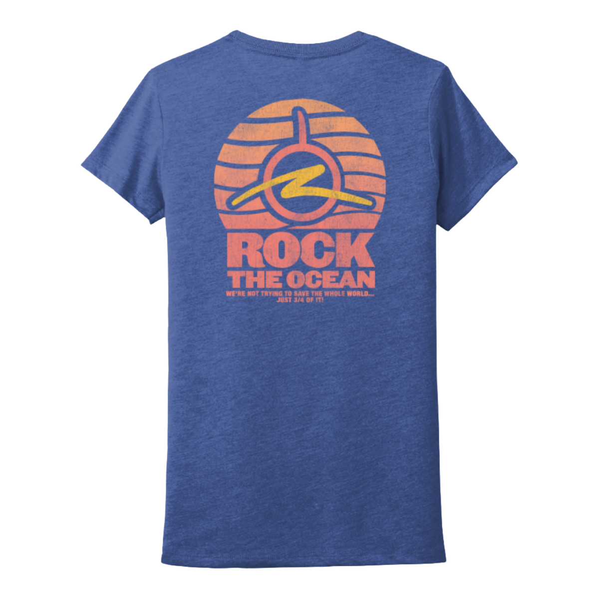 Sunset Marquesa Ladies Vintage Royal T-Shirt
