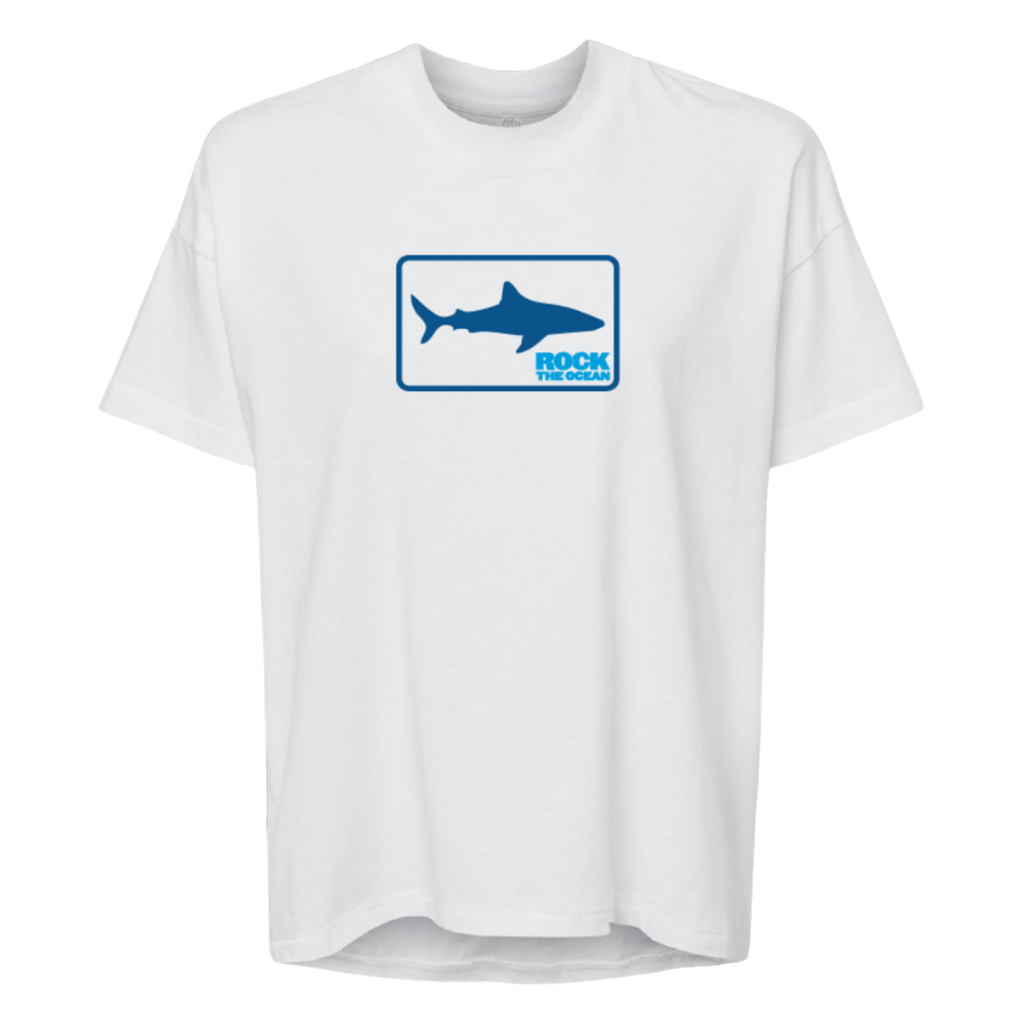 Shark Flo Stacked Ladies White T-Shirt