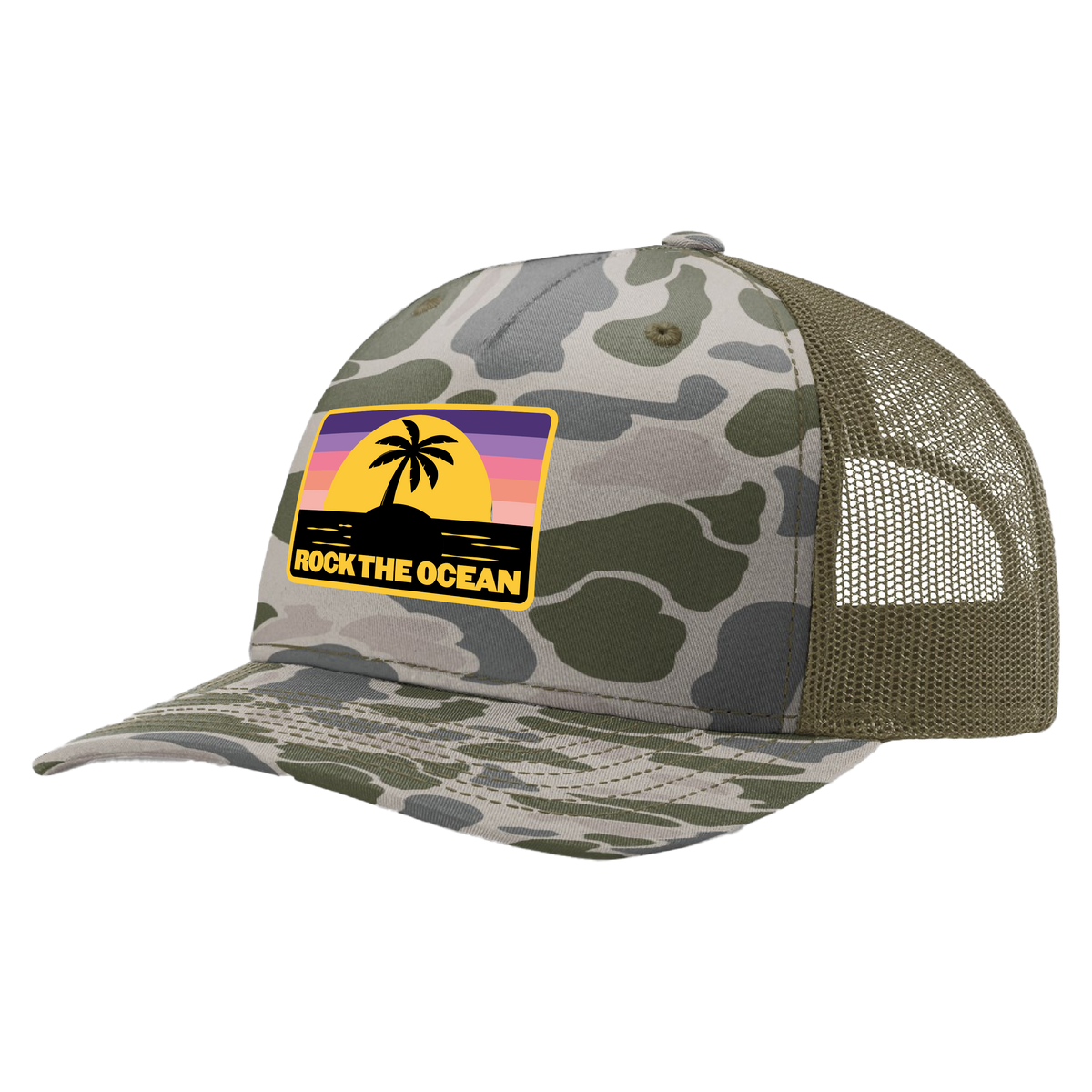 West Palm Camo Hat | Adjustable Snapback | Rock the Ocean