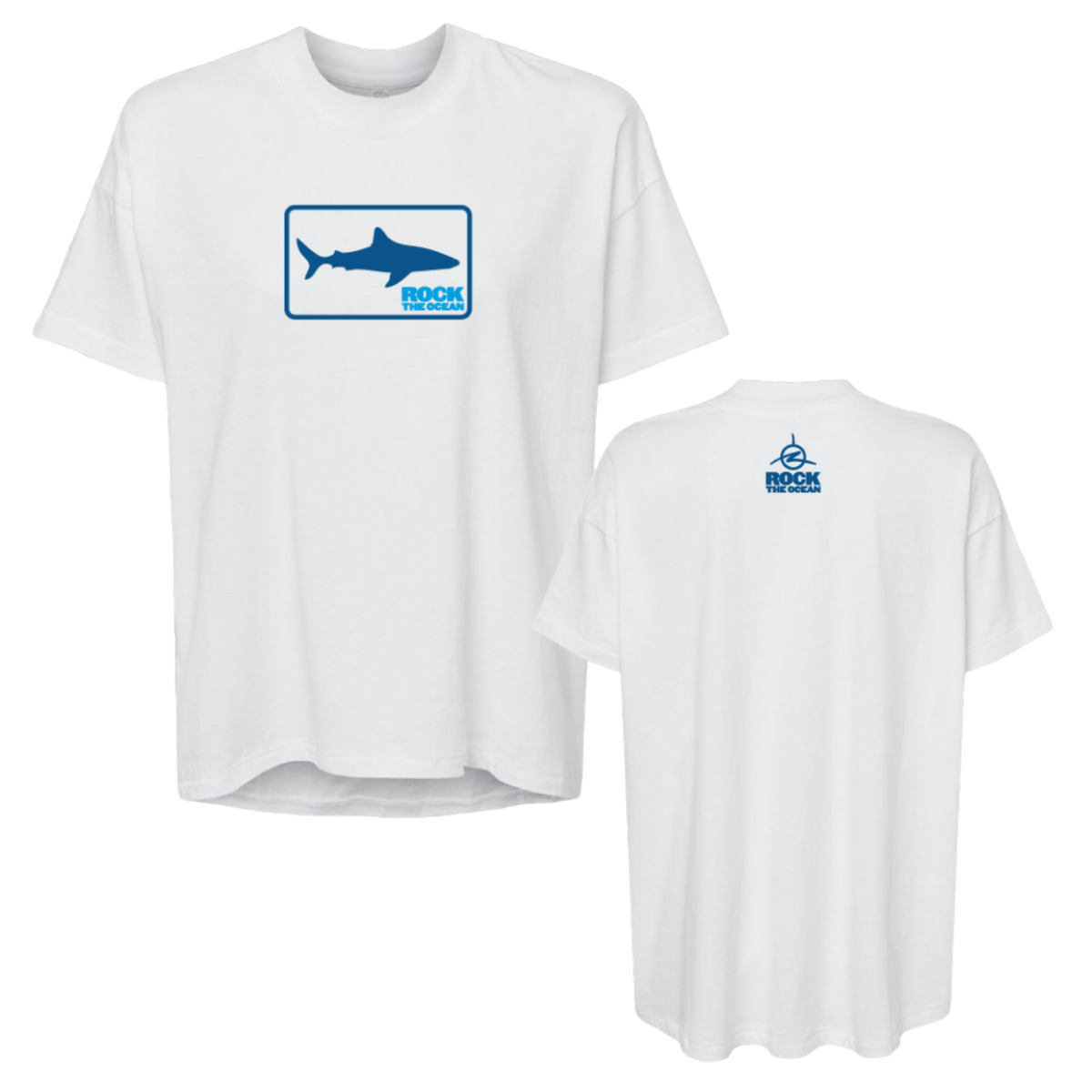 Shark Flo Stacked Ladies White T-Shirt