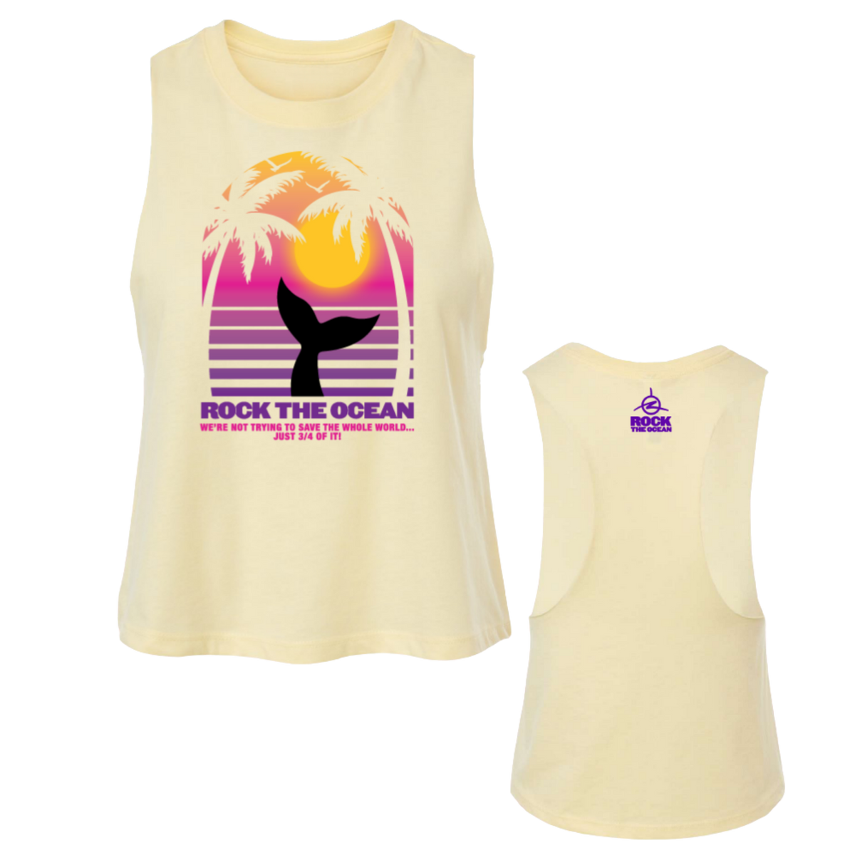 Tails of Sunset Ladies Crop Tank