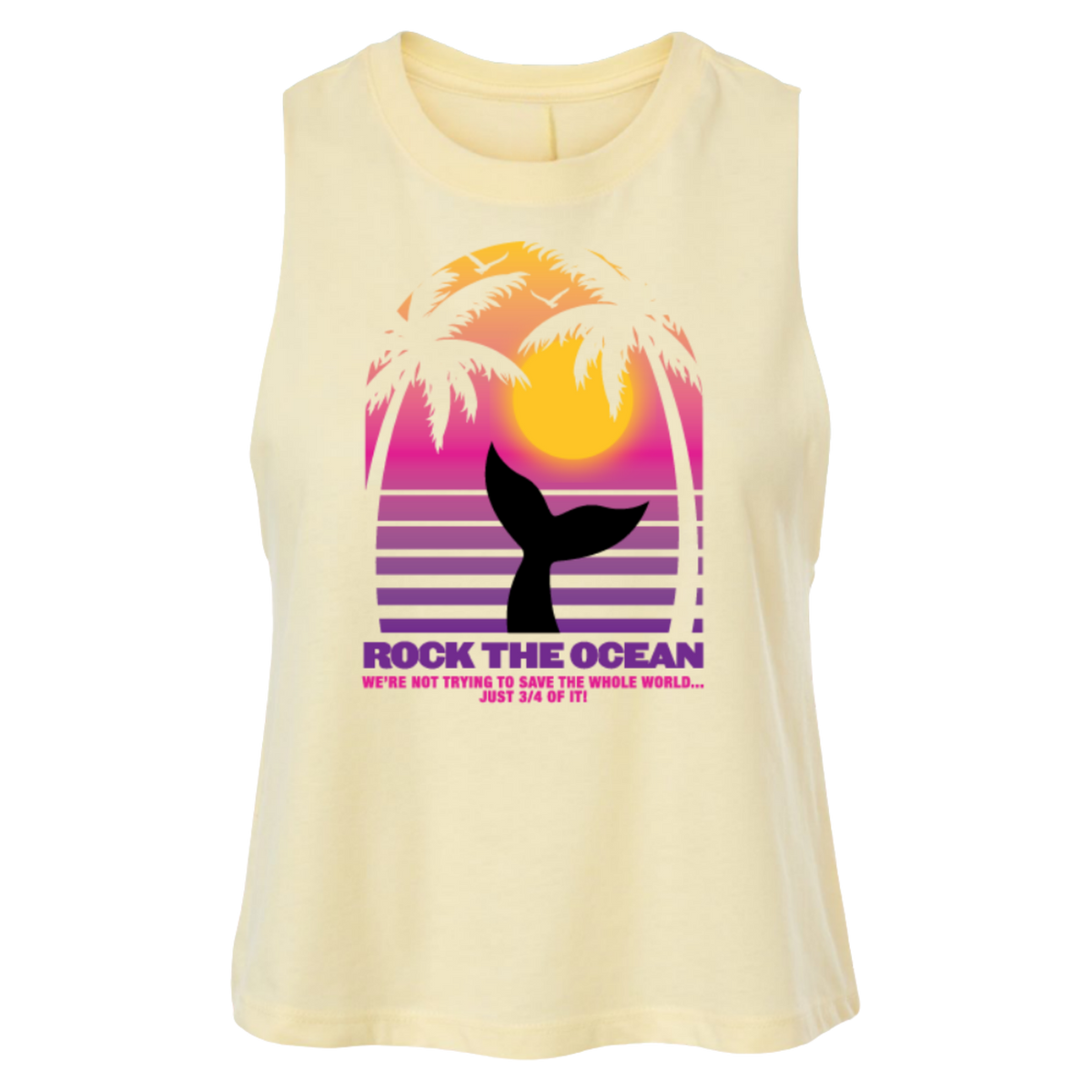 Tails of Sunset Ladies Crop Tank